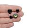 Black Heart Bead Charms, 10 pieces, Dangles for Goth or Halloween Jewelry, Adorabilities